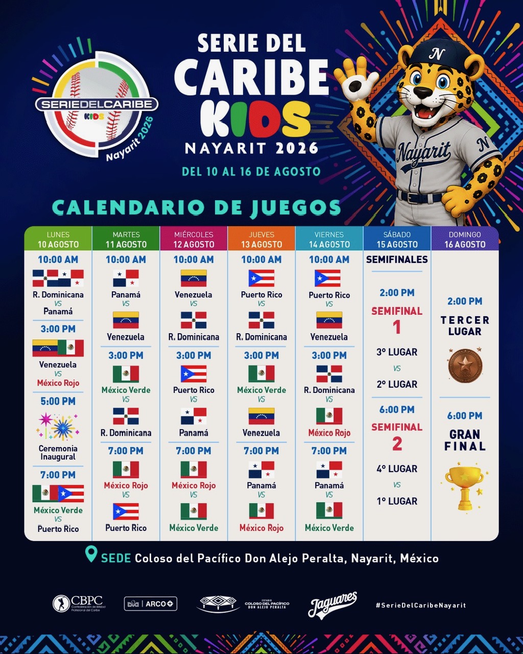 Serie del Caribe Kids Nayarit 2026 ya tiene calendario oficial